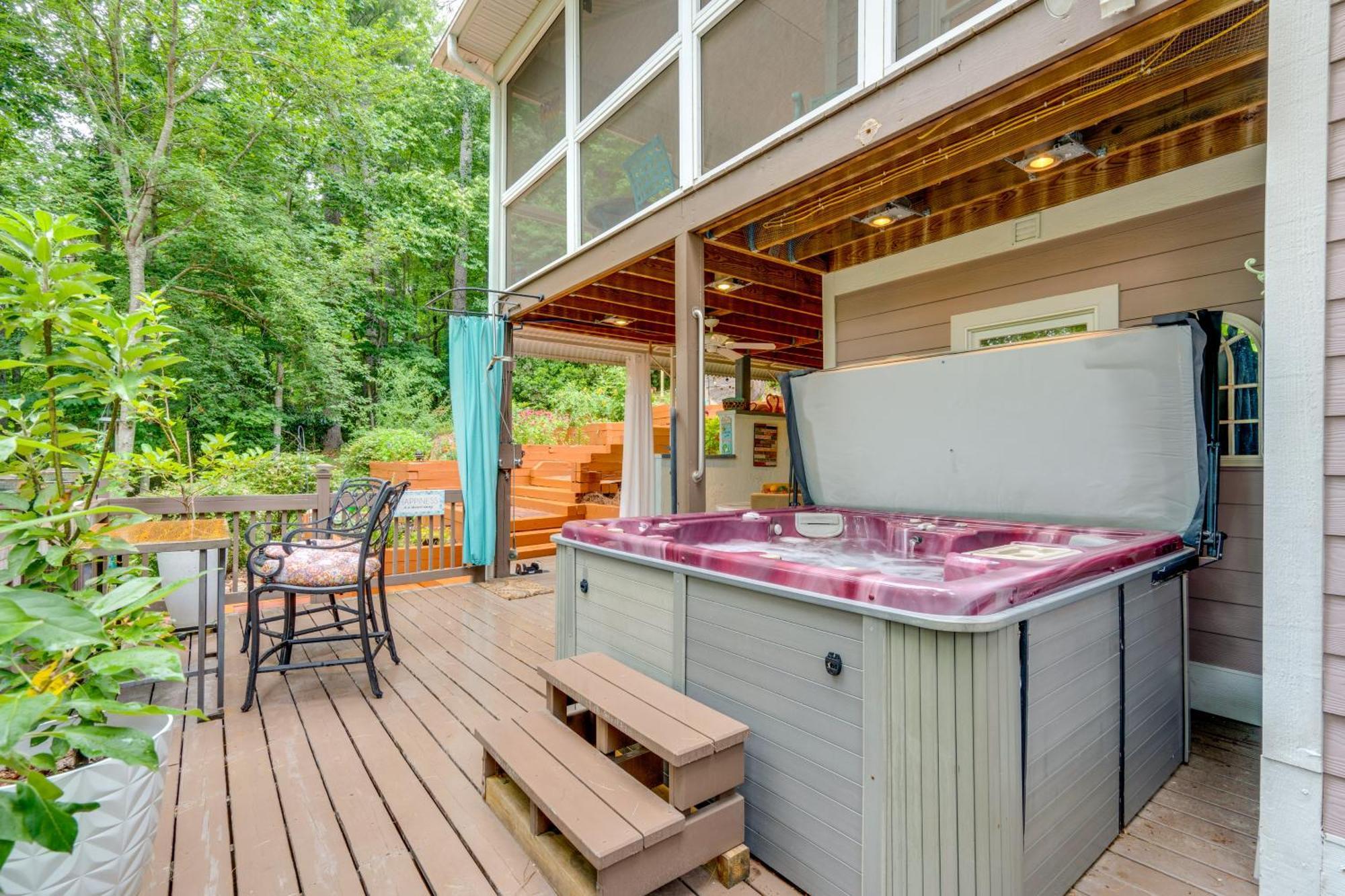Creekside Hendersonville Haven Hot Tub And Fire Pit Exteriör bild